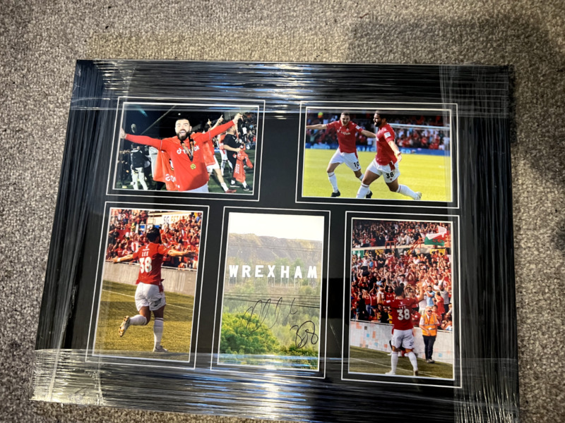 Wrexham AFC signed framed picture Elliot Lee, includes cert of authenticity. for sale on Ebay
