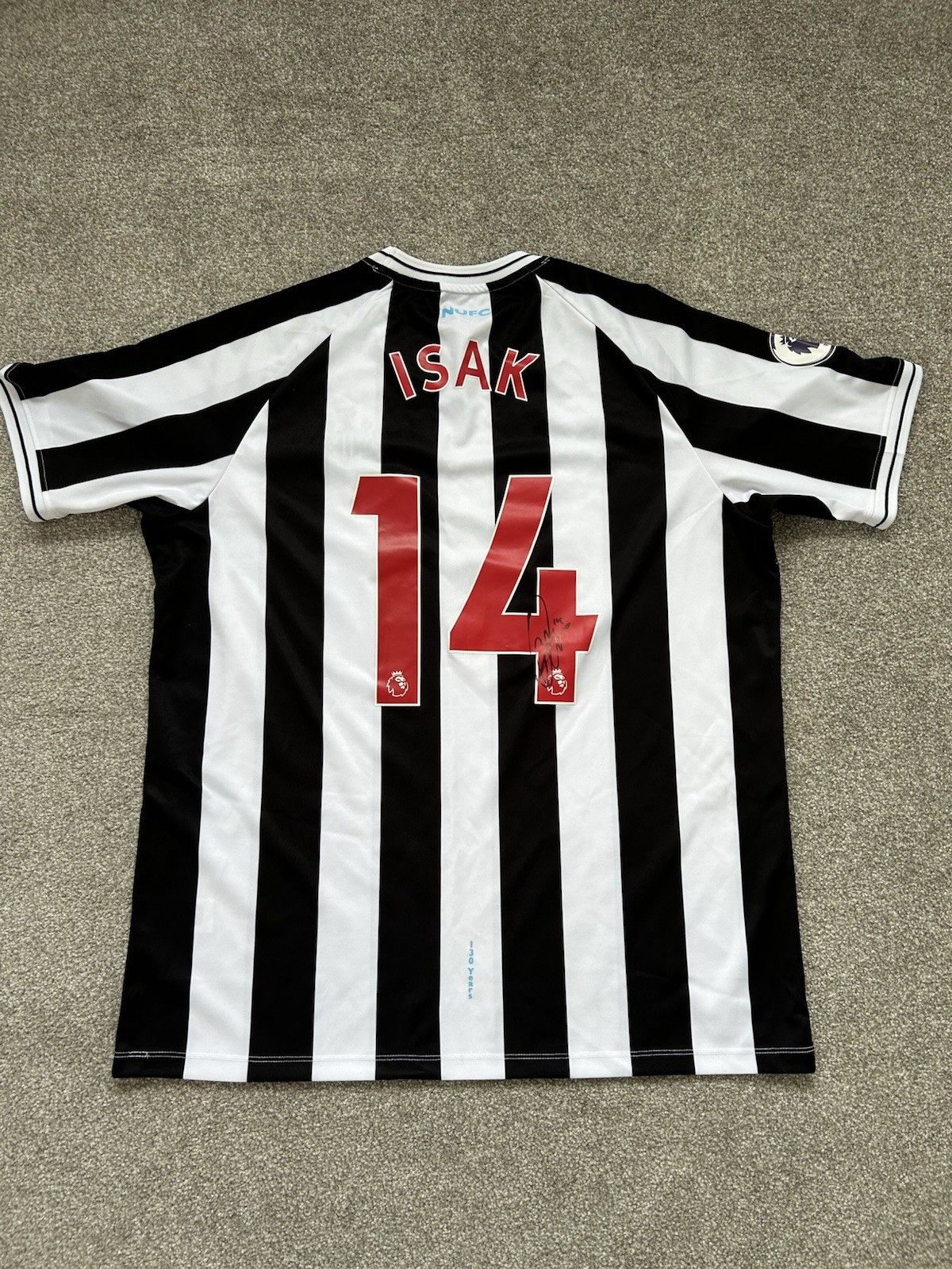 Hand signed Alexander Isak Newcastle Shirt for sale on Ebay