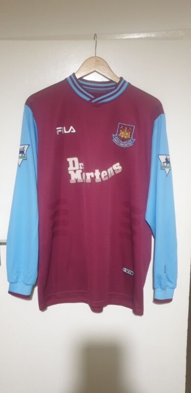 FILA West Ham United Home Shirt, season 2001-03  RARE long sleeved version for sale on Ebay