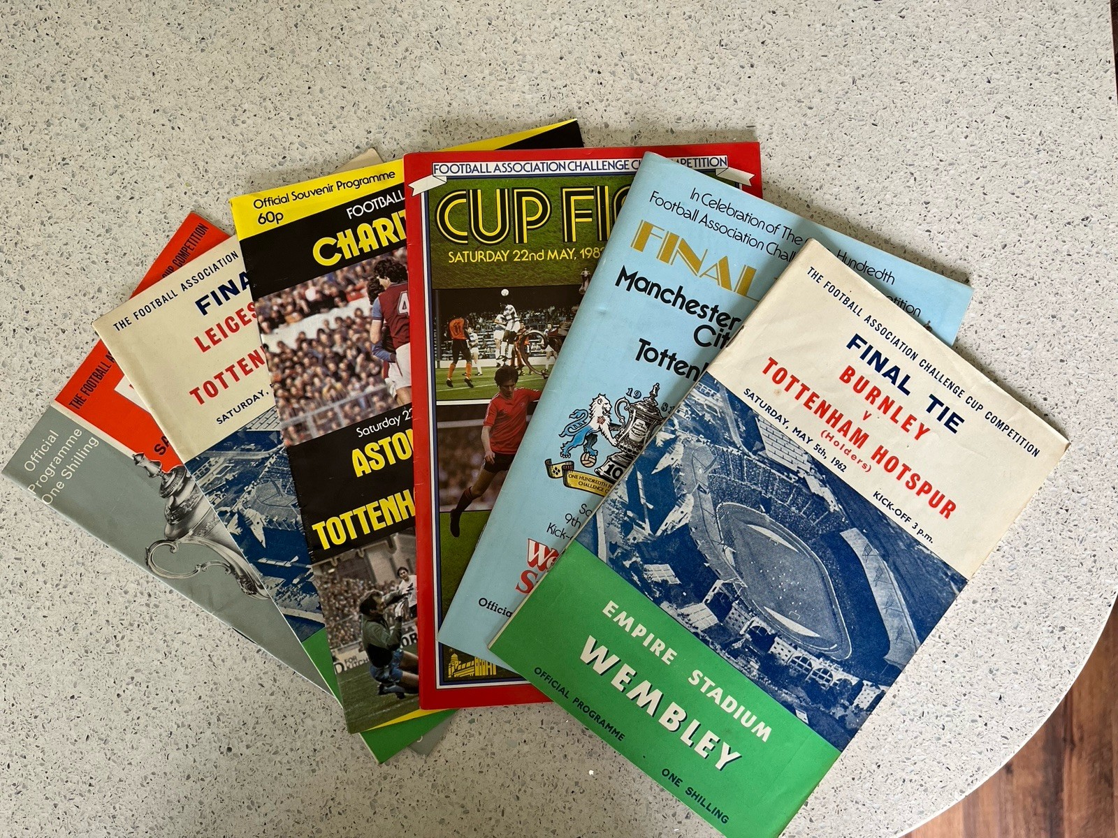 Job Lot 6 Tottenham/ Spurs Wembley Cup Final Programmes.Burnley QPR Man City Etc for sale on Ebay