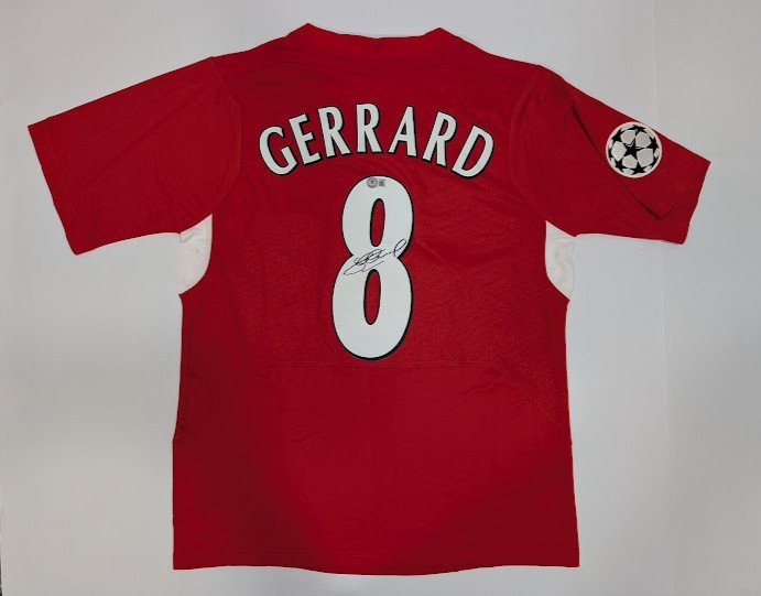 STEVEN GERRARD Back Signed Liverpool FC Jersey Authenticated by Beckett for sale on Ebay