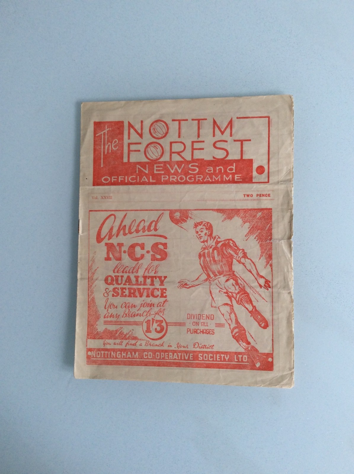 NOTTINGHAM FOREST V BIRMINGHAM CITY 15.11.1947 LEAGUE GAME for sale on Ebay