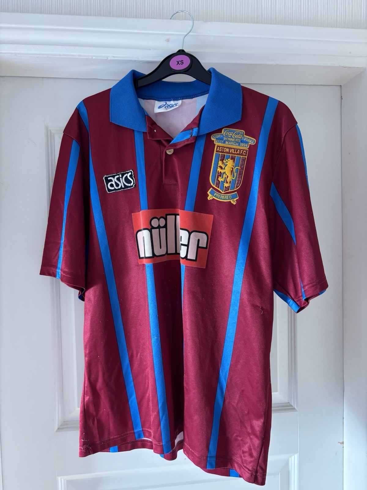 Aston Villa 1993-1995 Coca Cola Cup Winners Very Rare Home Shirt Asics Size M for sale on Ebay