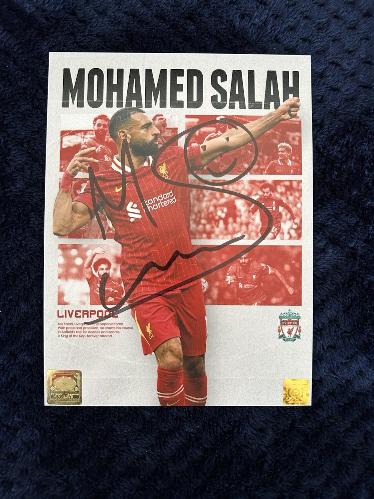 Hand signed Liverpool Mohamed Salah Photo for sale on Ebay