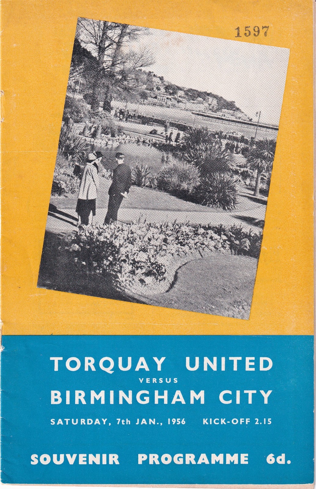 1955/56 TORQUAY UNITED v BIRMINGHAM CITY FA Cup 3rd Round 7th January 1956 for sale on Ebay