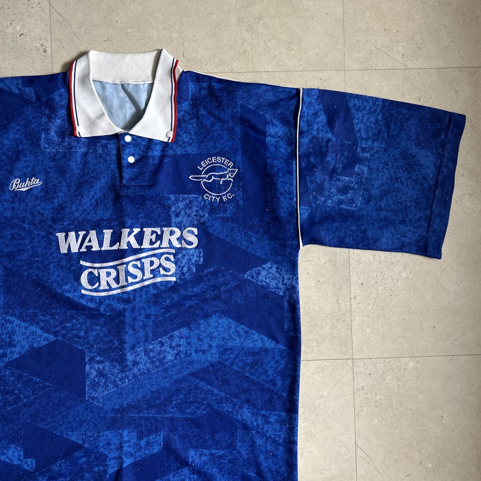 leicester city 1990/91/92 home shirt by bukta size large for sale on Ebay