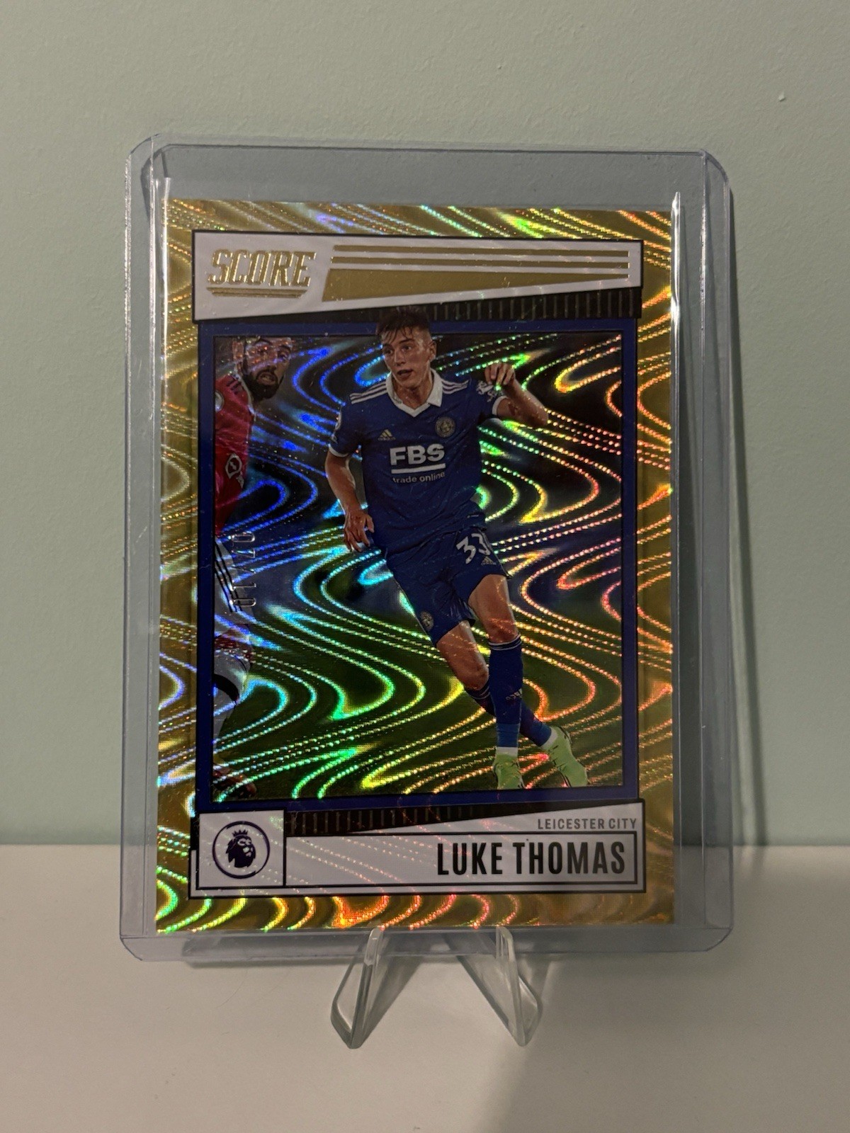 Luke Thomas Gold Swirl  /10 Leicester City Panini Score 22/23 Card for sale on Ebay