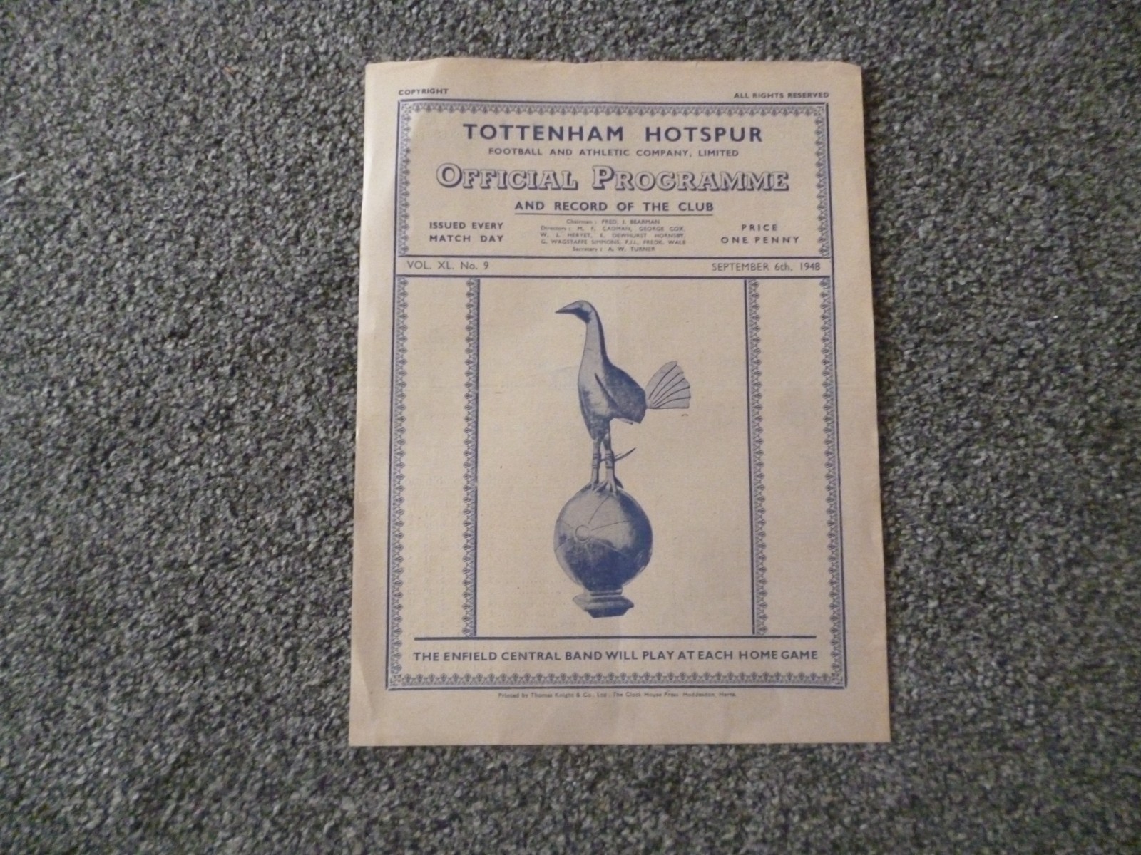 Tottenham Reserves v Charlton Athletic Res 1948/49 s/s Football Comb Programme for sale on Ebay