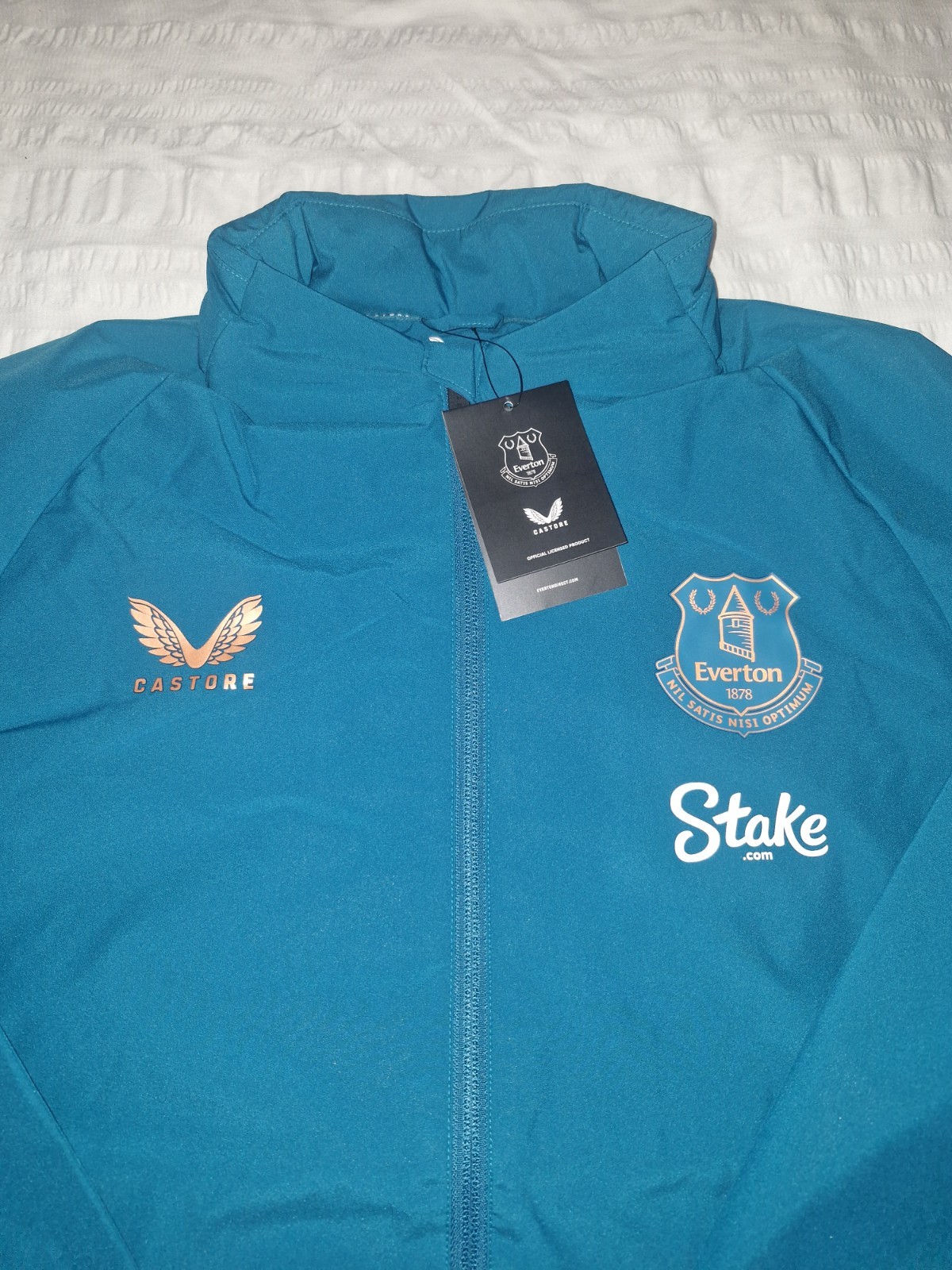 EVERTON PRO TRAINING RAIN JACKET for sale on Ebay