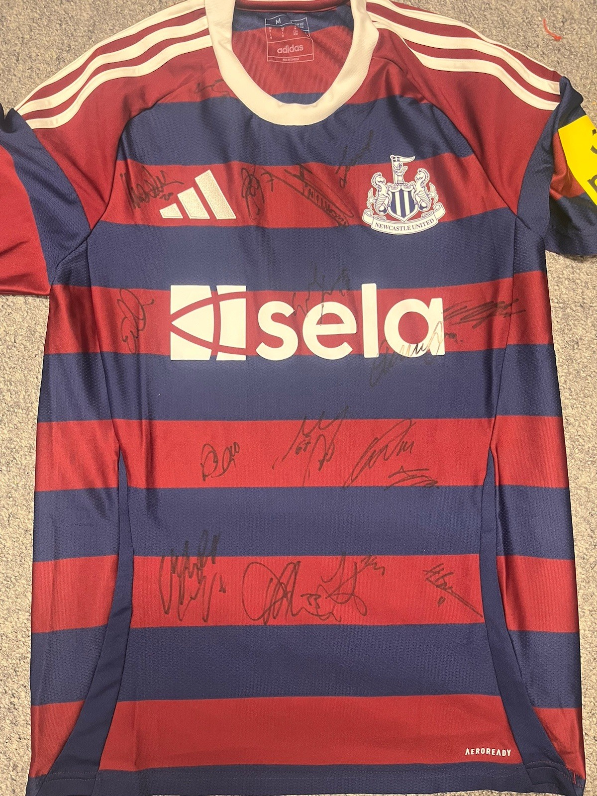 Newcastle United Squad Signed Away Shirt 24/25 wCOA for sale on Ebay