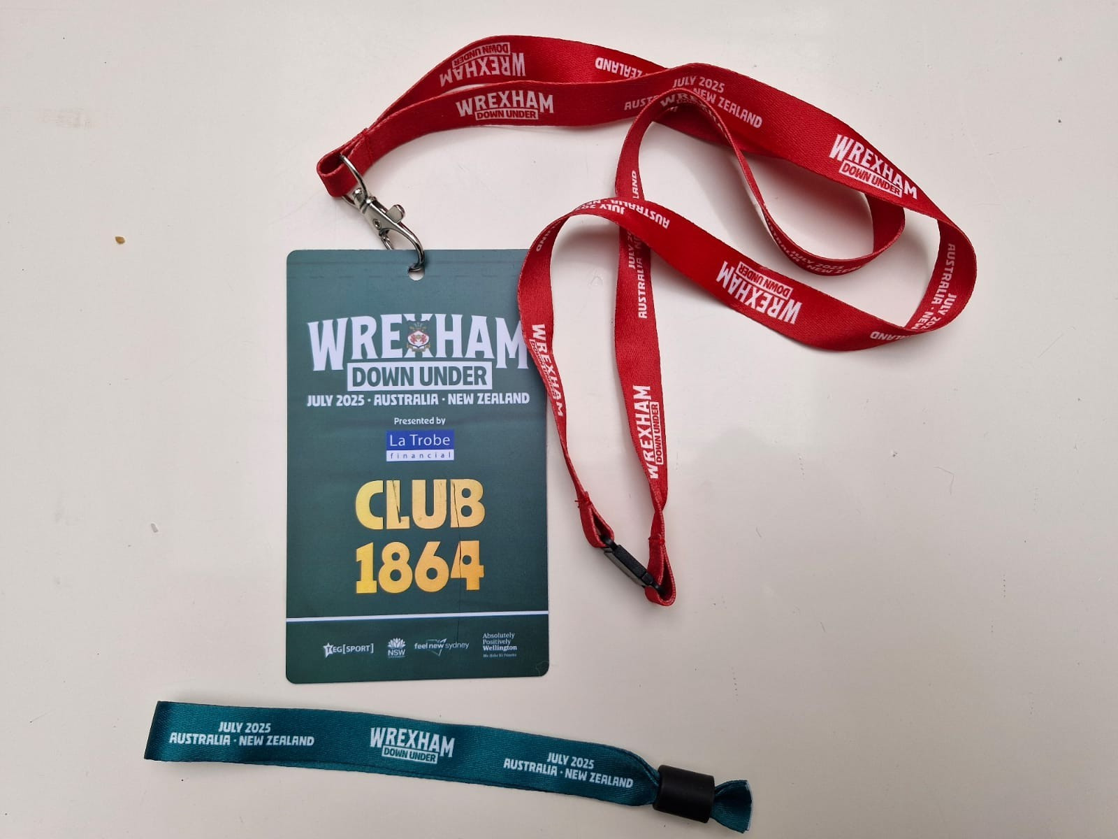 TICKET STUB-/PASS/ LANYARD- WREXHAM TOUR OF AUSTRALIA & NEW ZEALAND- JULY 2025 for sale on Ebay