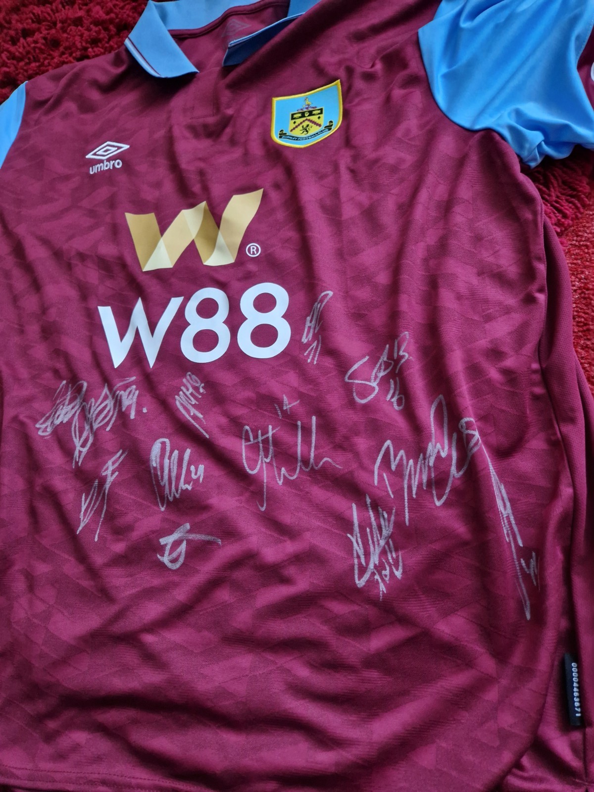 Burnley Squad Signed Official 23/24 Home Shirt - With COA for sale on Ebay