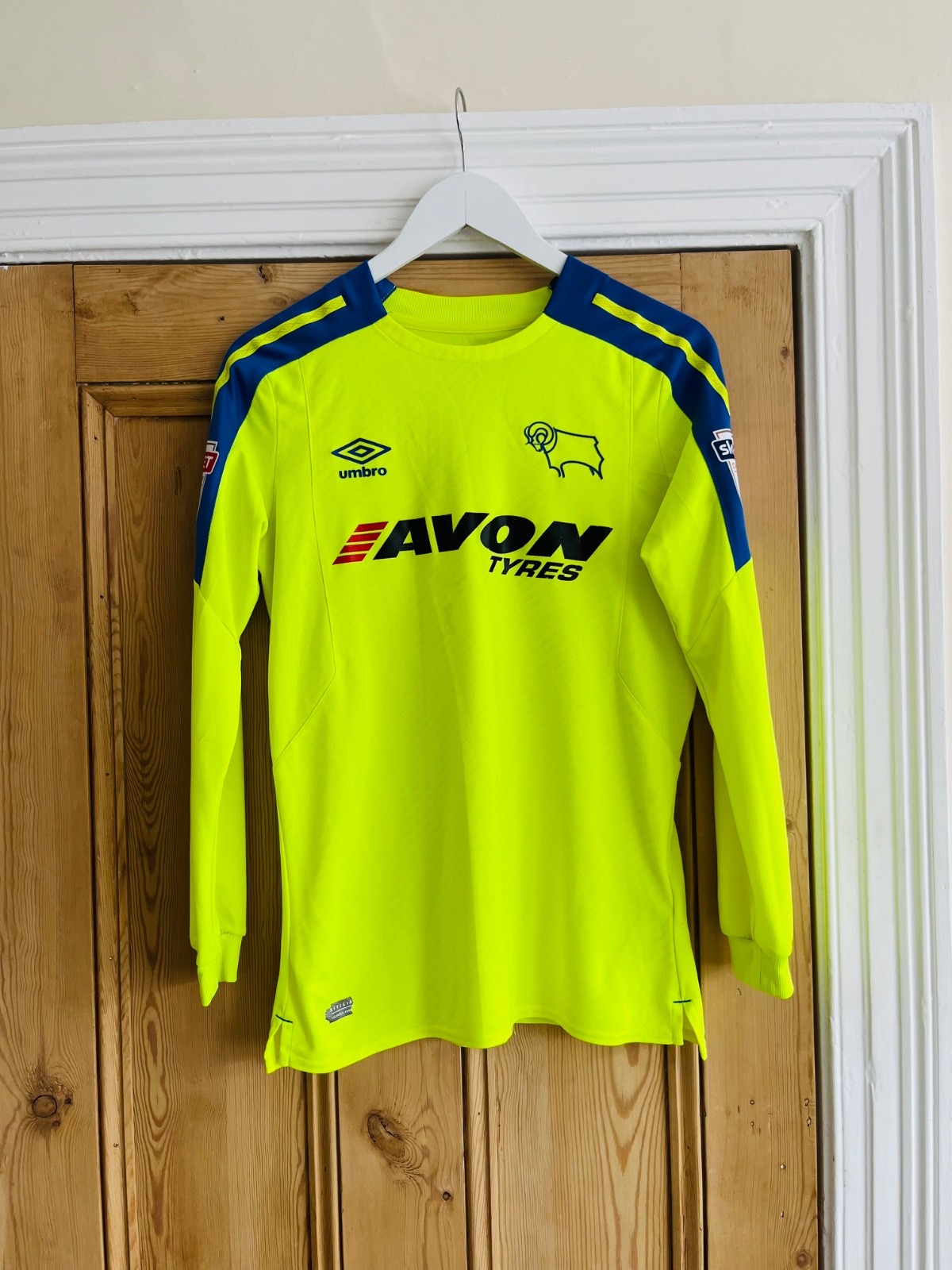 Derby County 2017/18 match worn long sleeve away shirt Matej Vydra #23 for sale on Ebay