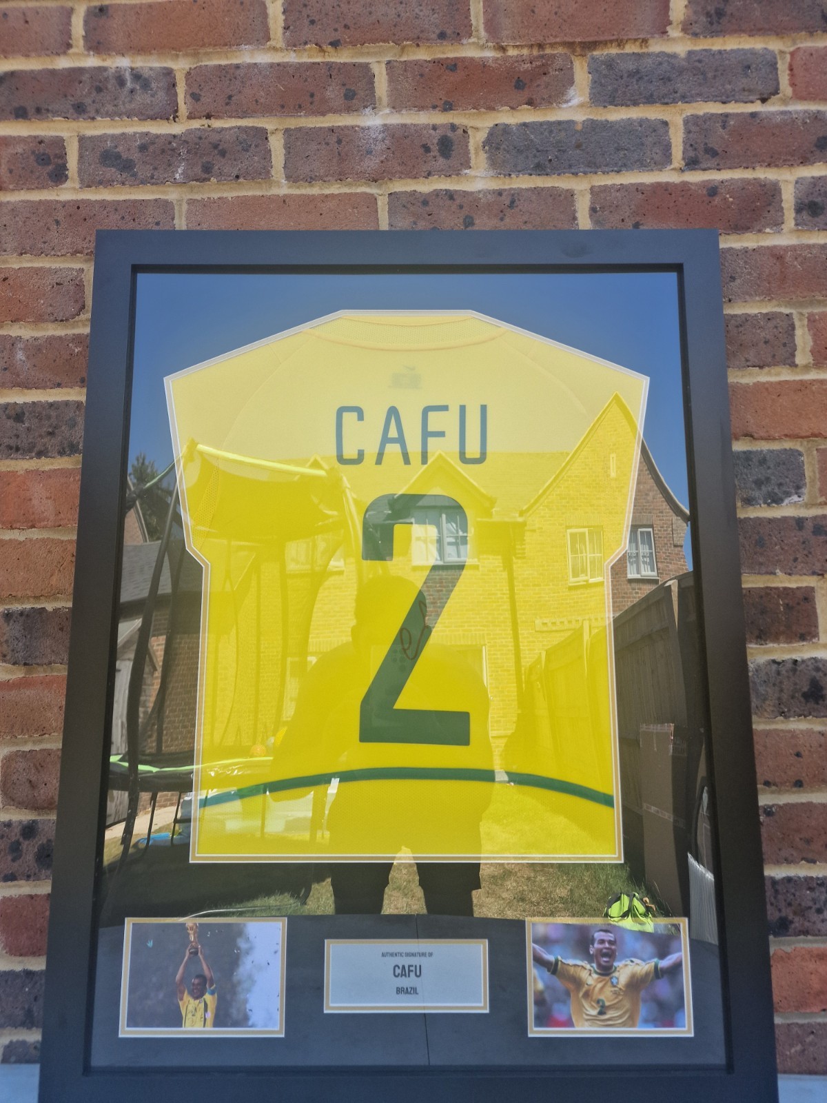 Framed Brazil Legend CAFU Signed Shirt with COA! for sale on Ebay