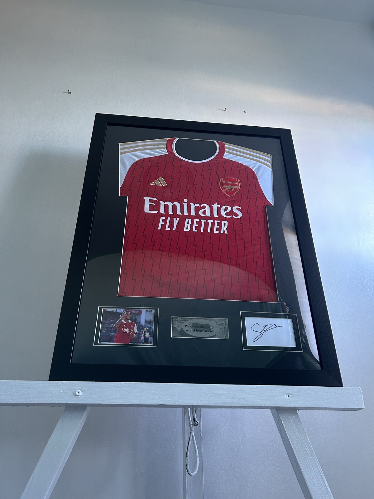 Gabriel Jesus Signed Card Arsenal Shirt Framed Display With COA for sale on Ebay