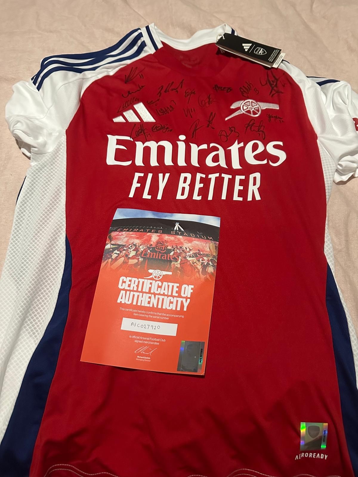 Arsenal Champions League Winners 24/25 Women’s Signed Shirt With Coa Euro Winner for sale on Ebay