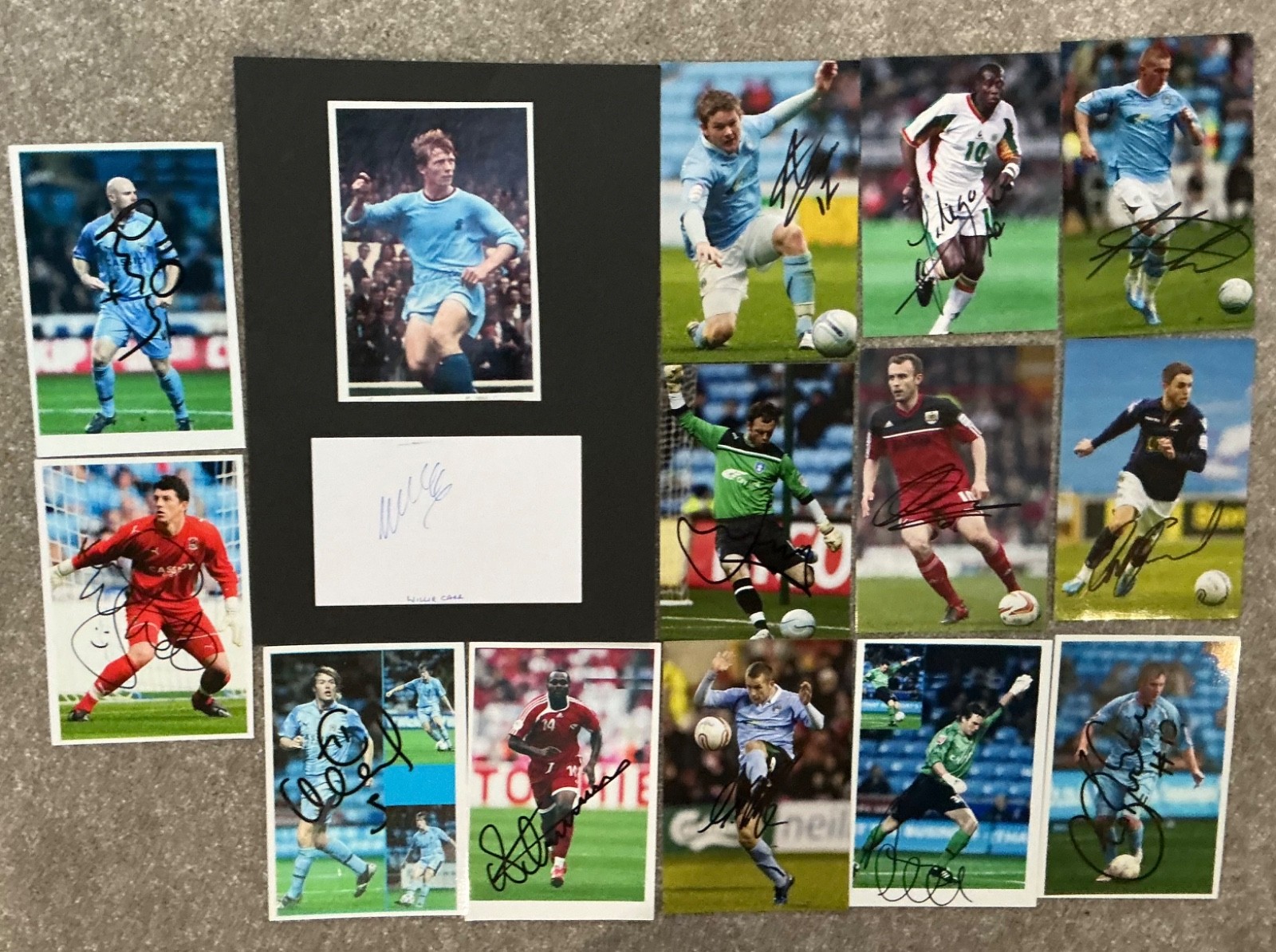 COVENTRY CITY COLLECTION OF 41 HAND SIGNED FOOTBALL TRADING CARDS AND PHOTOS for sale on Ebay