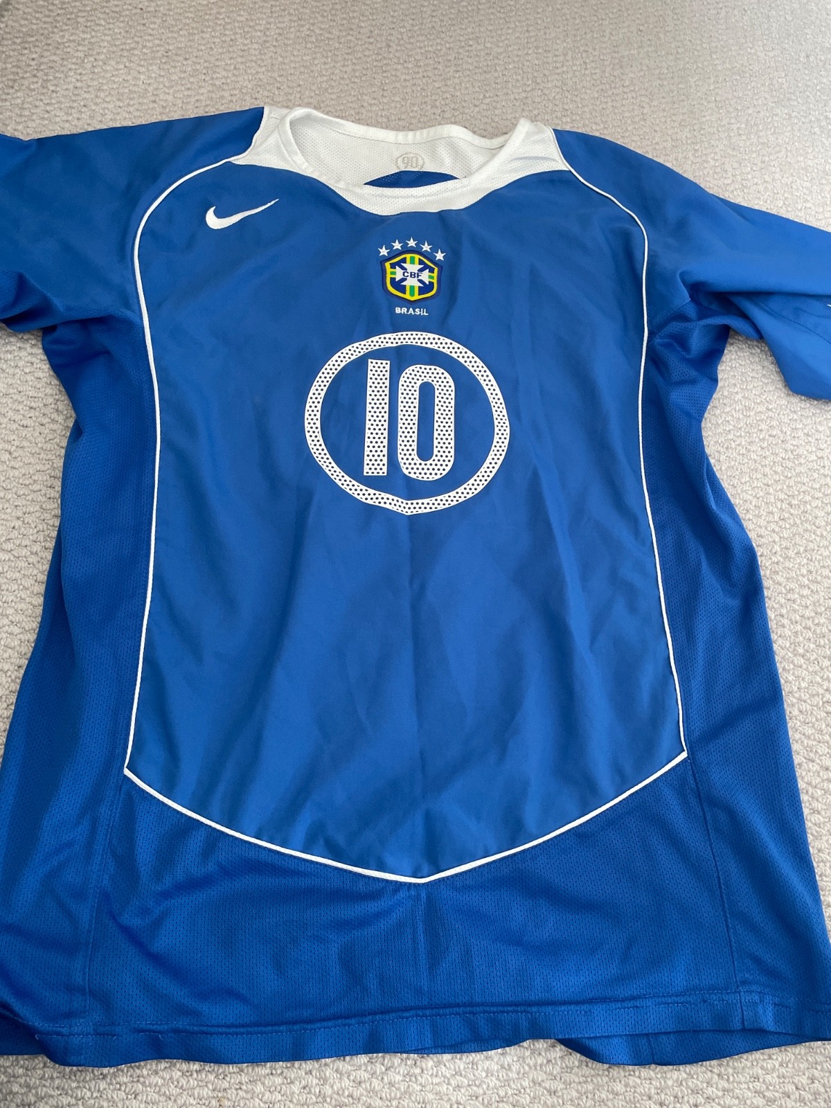 Retro Ronaldinho Brazil Shirt L for sale on Ebay
