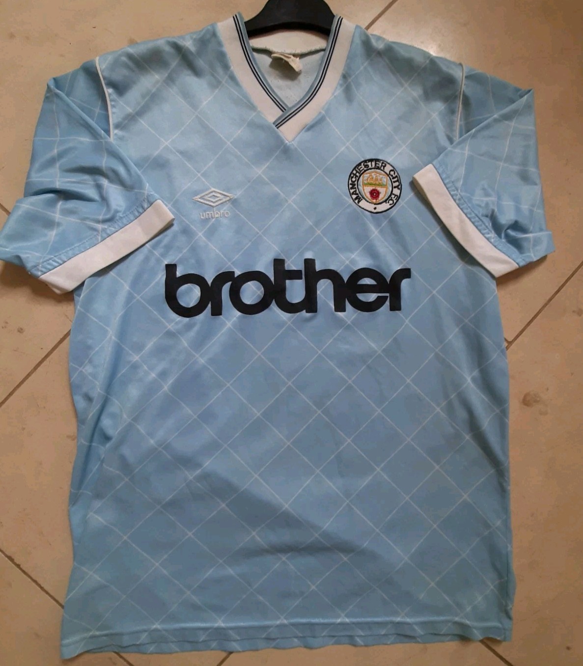 Extremely Rare 87/88 Umbro Manchester City Match/player Issue Shirt for sale on Ebay