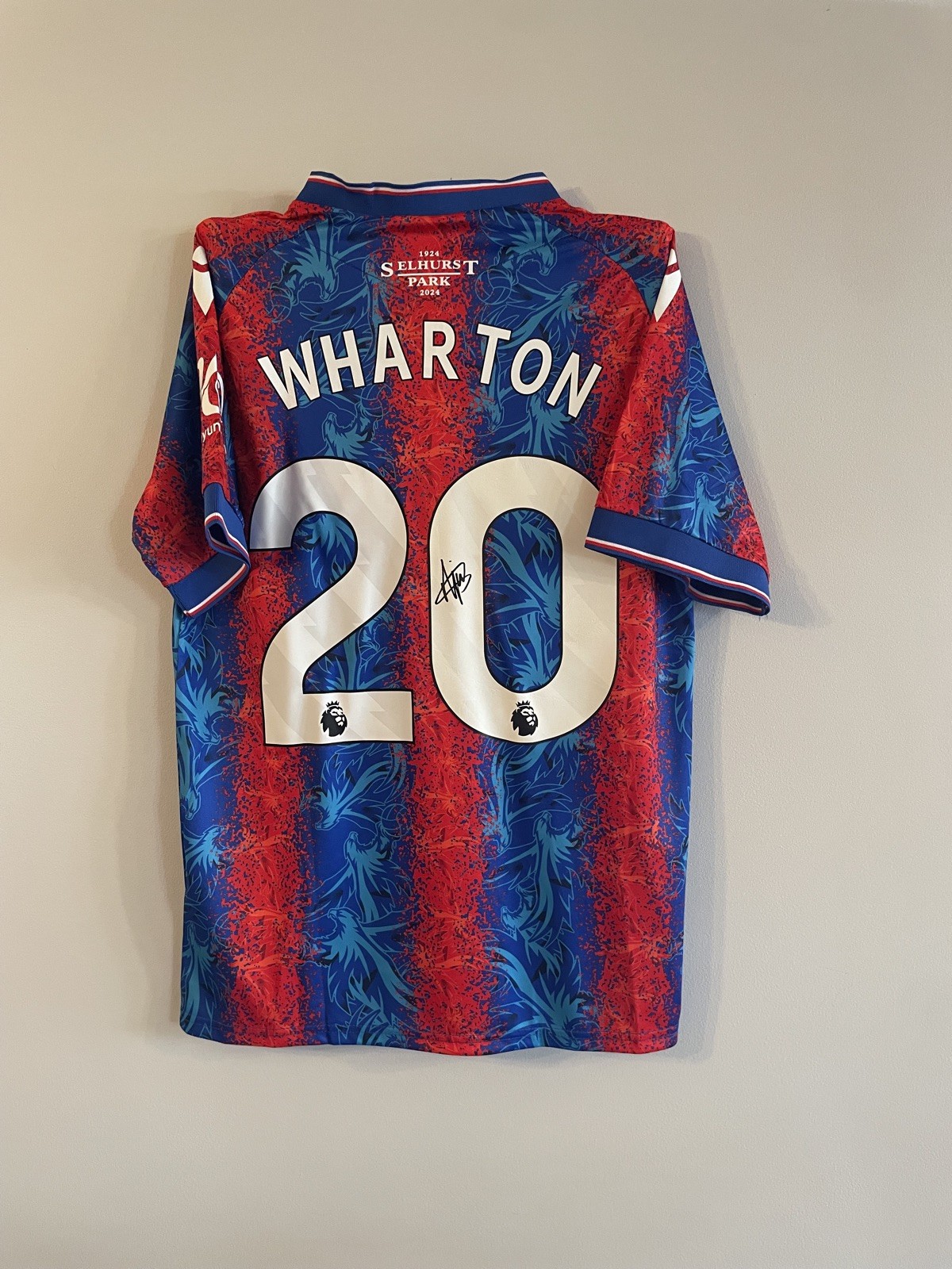 Adam Wharton  signed shirt EXACT PROOF CRYSTAL PALACE JERSEY RARE COA for sale on Ebay