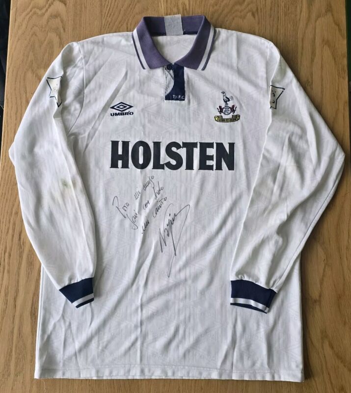 Match Worn Tottenham 1992/93 Shirt Umbro Spurs Anderton, Nayim, Samways for sale on Ebay