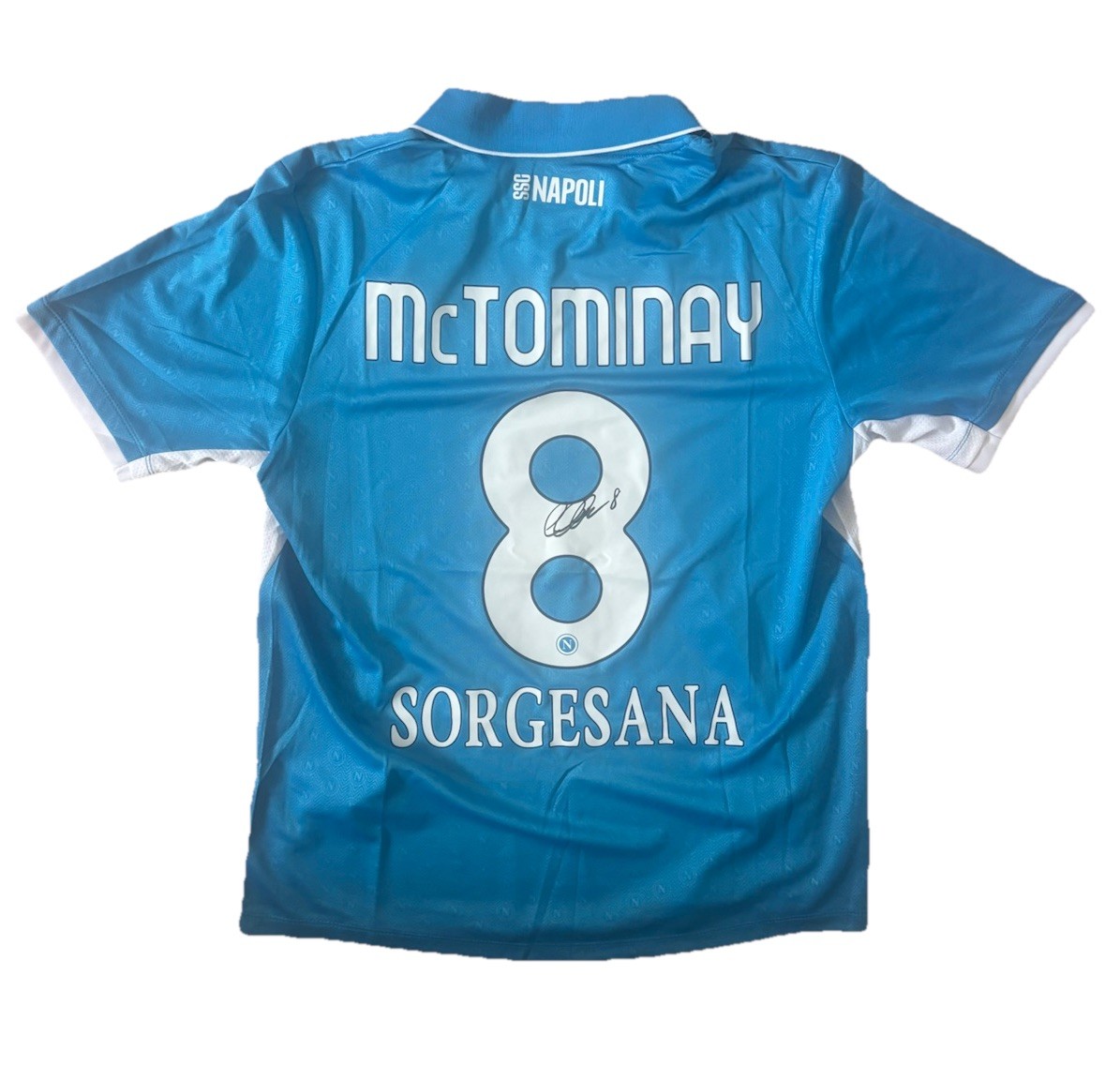 SCOTT MCTOMINAY SIGNED 2024-25 Napoli Home Shirt 8 Scotland Large Italy RARE*COA for sale on Ebay