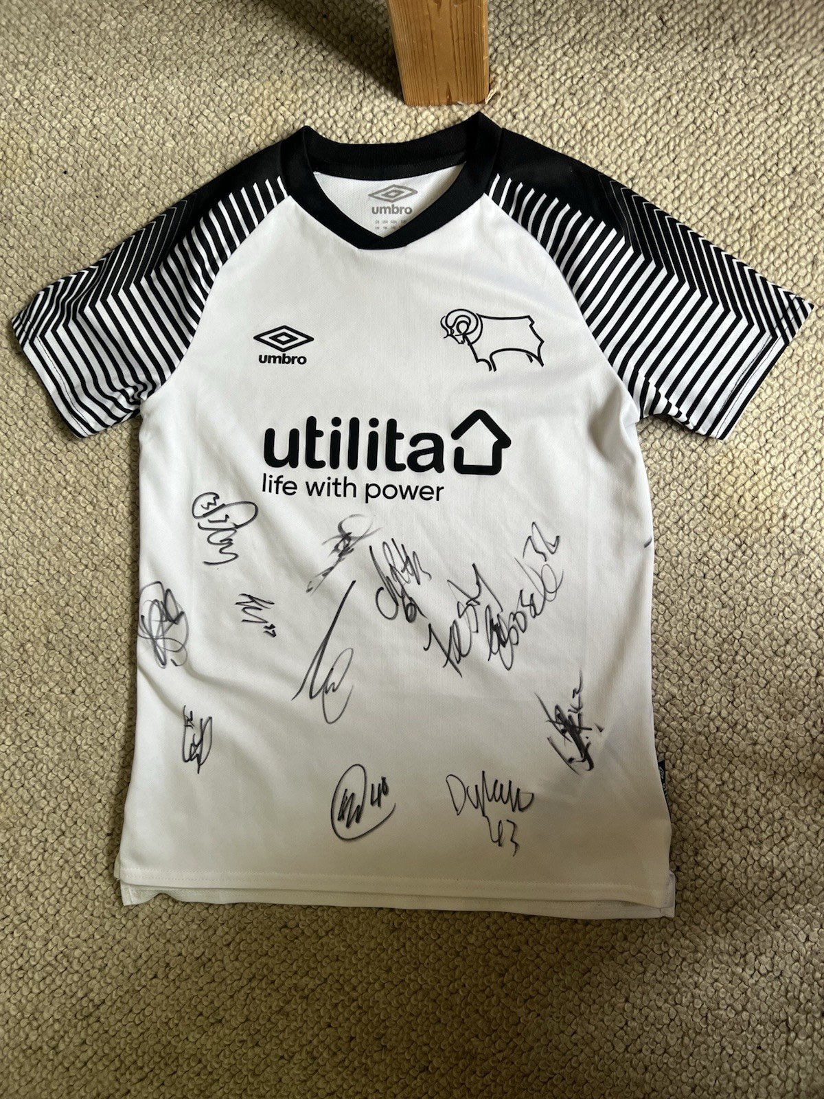 Signed Derby County Shirt for sale on Ebay