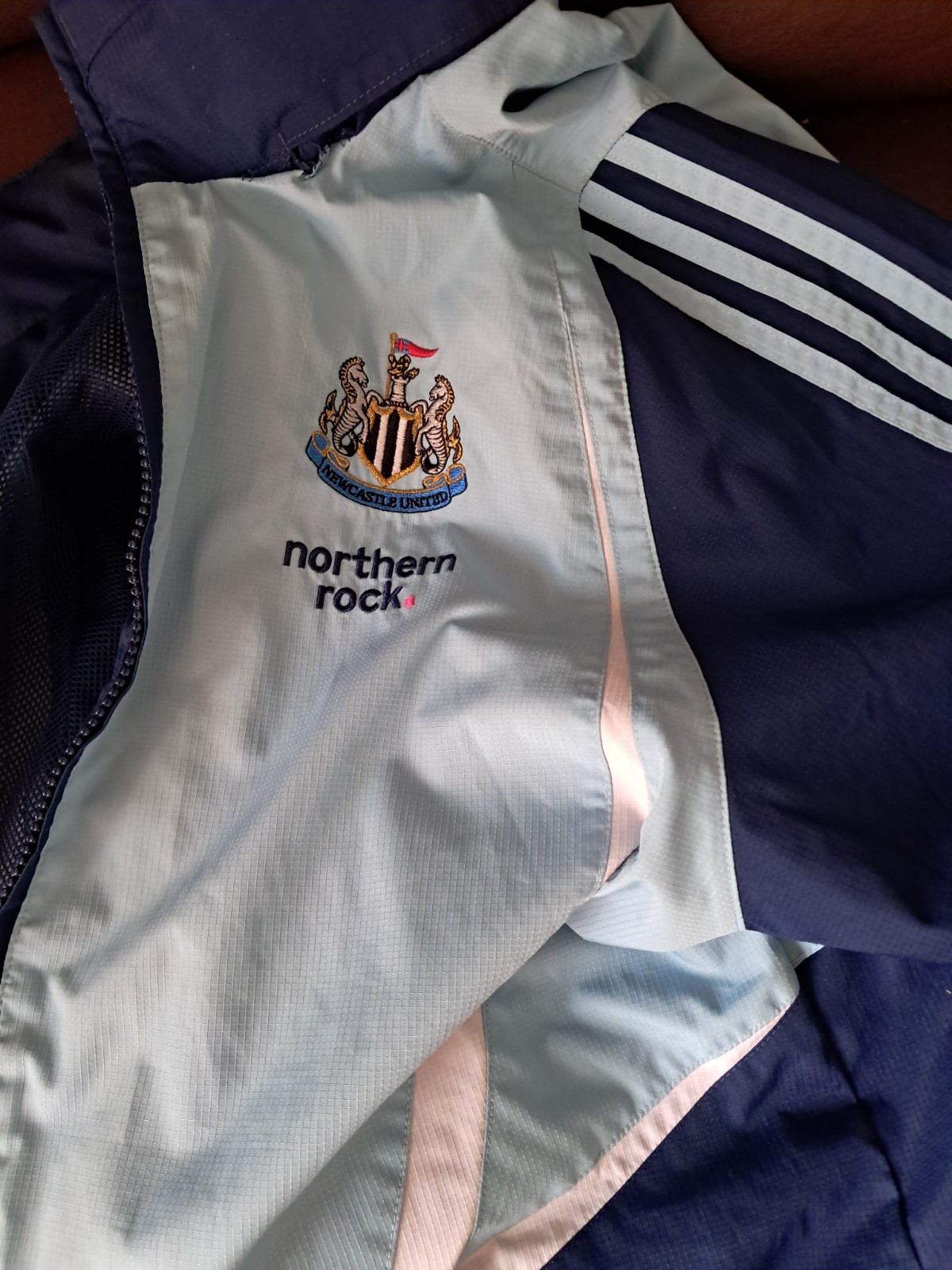 northen rock newcastle united rain jacket with hood medium size for sale on Ebay