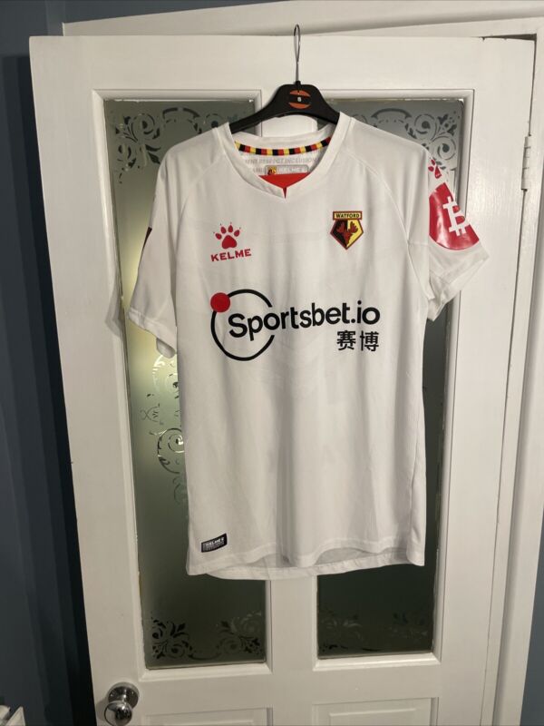 watford 2020/21 away fa cup shirt will hughes singed shirt for sale on Ebay