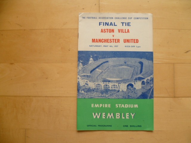 Aston Villa v Manchester Utd 1957 Cup Final for sale on Ebay