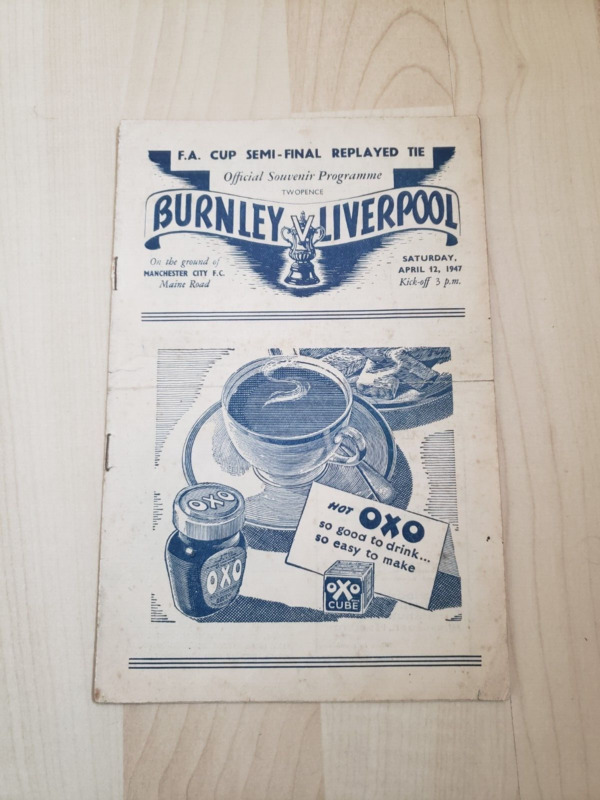 Burnley V Liverpool - FA Cup Semi Final Replay 1946/47 for sale on Ebay