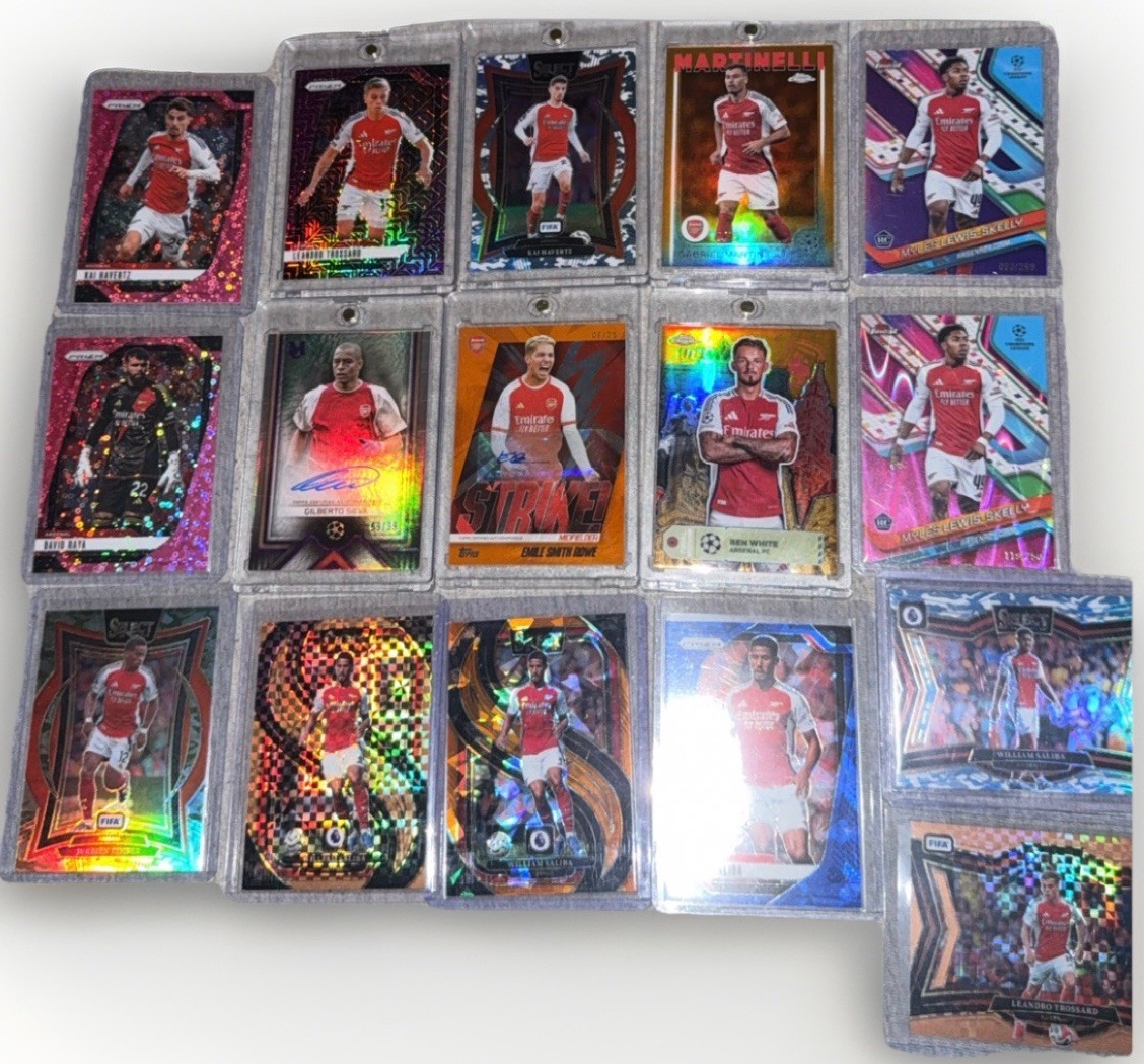 Arsenal Panini Select & Prizm and TOPPS Chrome & Finest numbered & autos bundle! for sale on Ebay