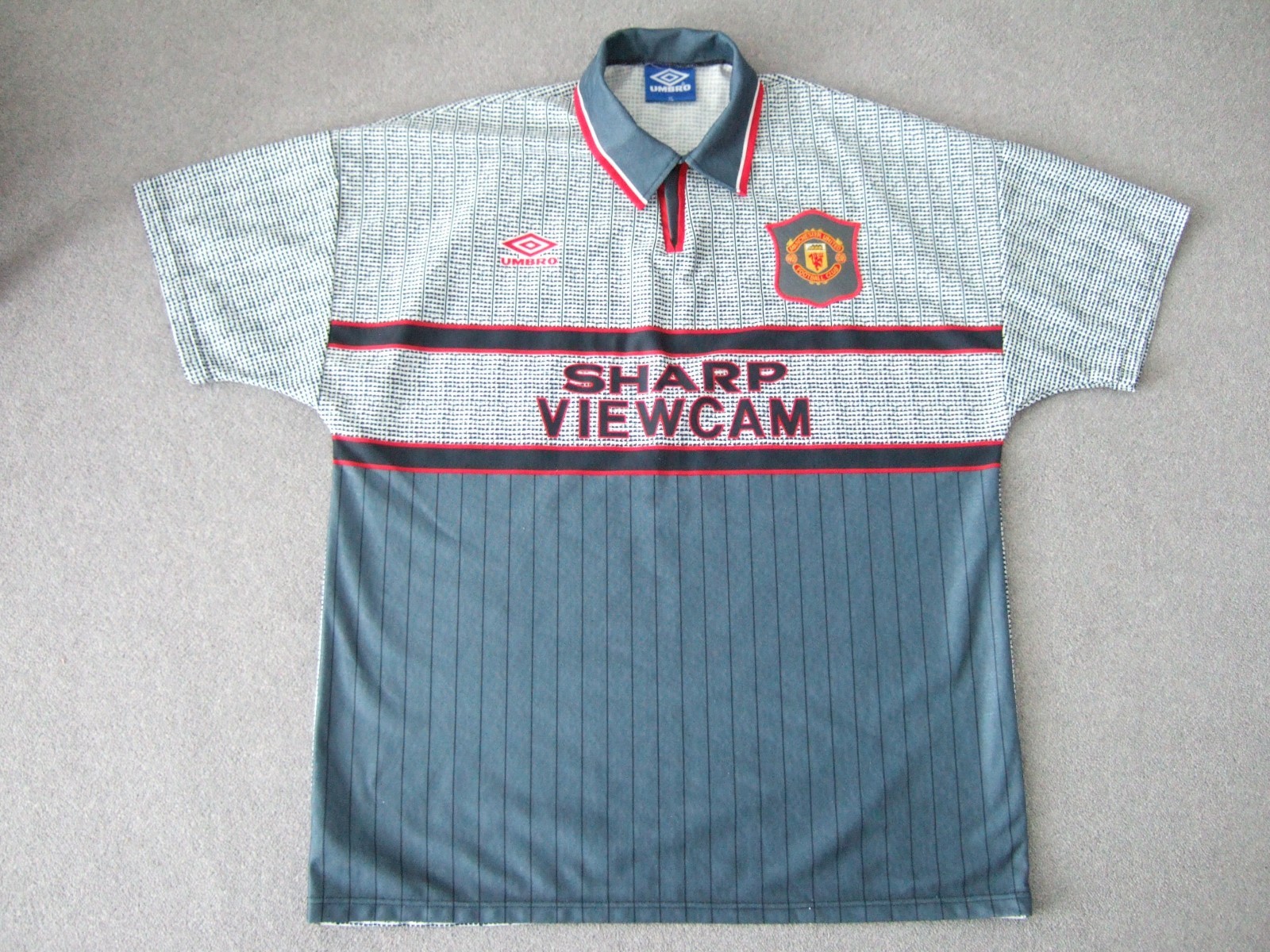 Manchester United 1995-96 Umbro Away Football Shirt Men's XL for sale on Ebay