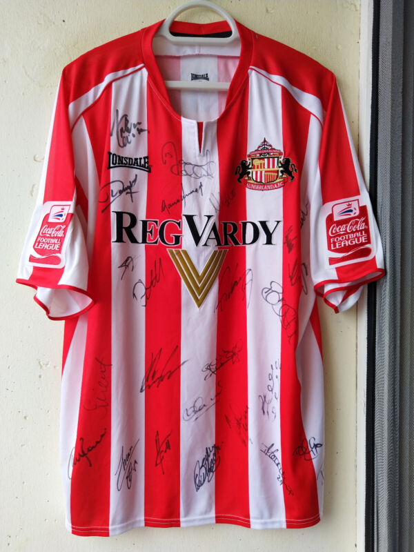 Rare Sunderland #3 McCartney squad signed home match worn shirt , jersey 2006 for sale on Ebay