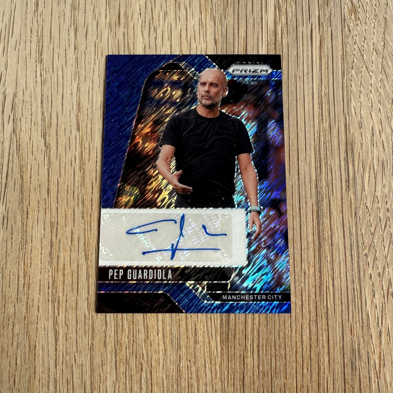 2024-25 Panini Prizm EPL  Pep Guardiola Blue Shimmer Auto FOTL  Manchester City for sale on Ebay