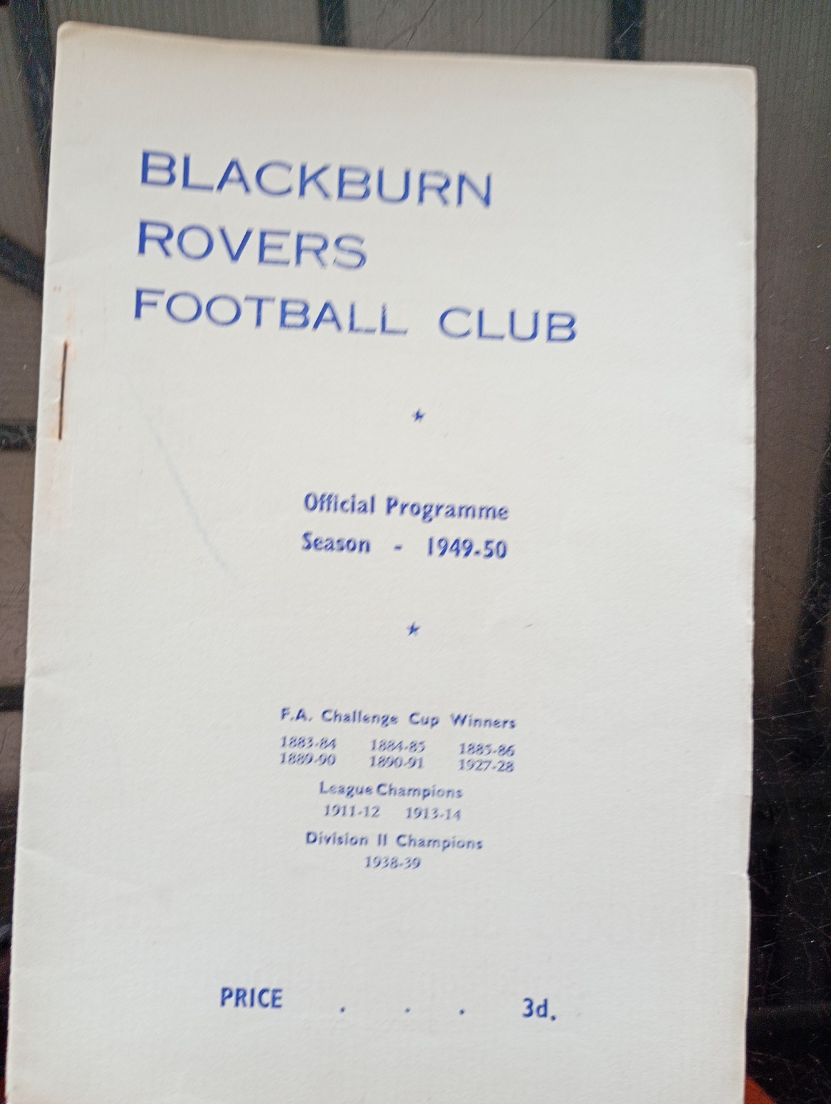15.10.1949 Blackburn Rovers v  Leeds United. Division 2 for sale on Ebay