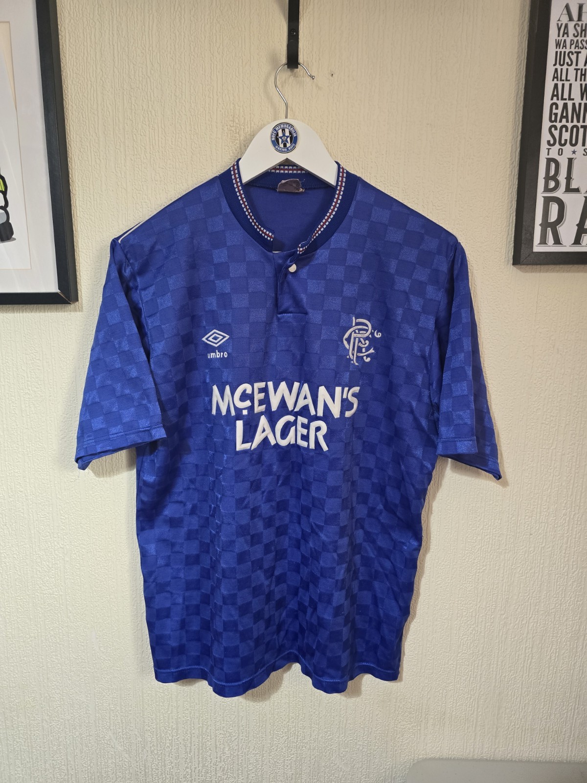 Rangers Umbro 1987/99 Home Shirt, Medium for sale on Ebay