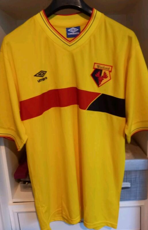 WATFORD. RETRO HOME SHIRT.  SIZE LARGE. for sale on Ebay