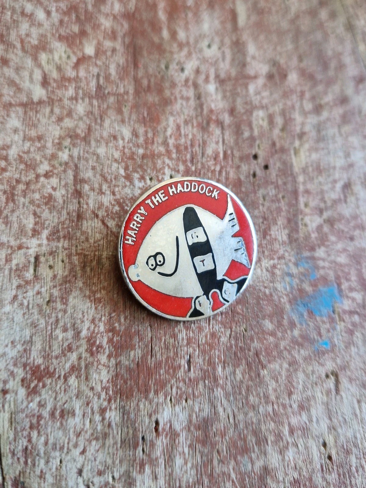 GRIMSBY TOWN F C  - OLD  90's HARRY HADDOCK MASCOT  COLLECTABLE Football BADGE for sale on Ebay