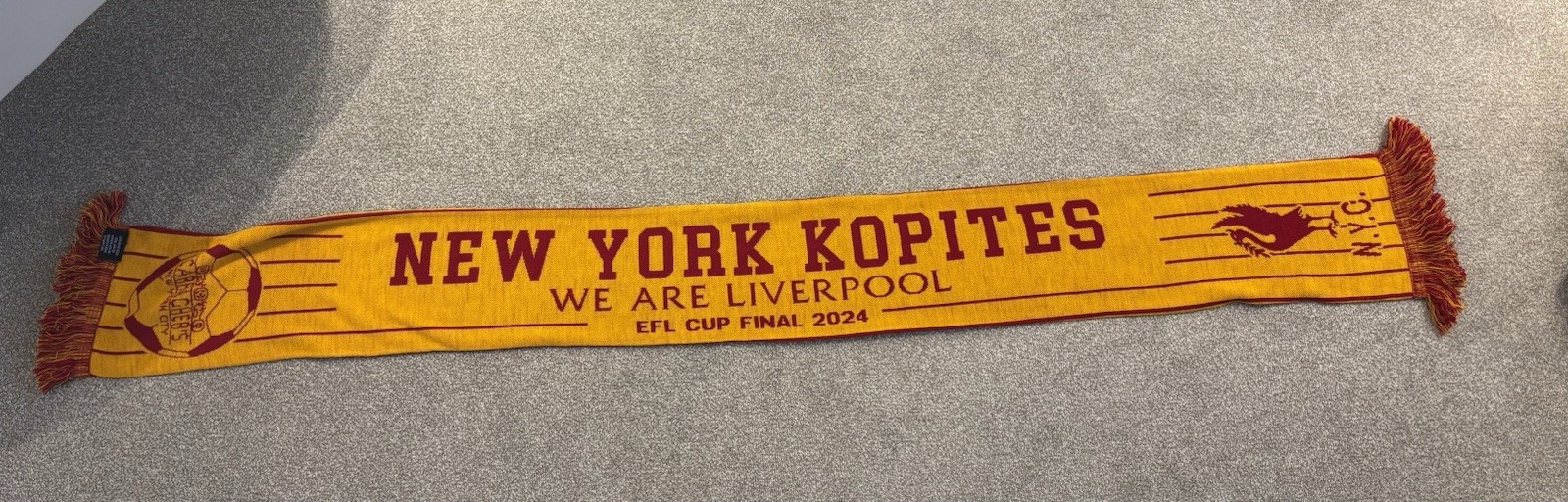 Liverpool New york Carabao cup Final Scarf for sale on Ebay