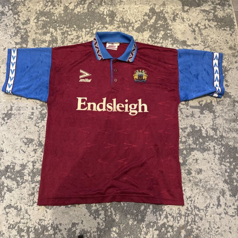 1993-1995 BURNLEY MITRE HOME FOOTBALL SHIRT ORIGINAL  for sale on Ebay