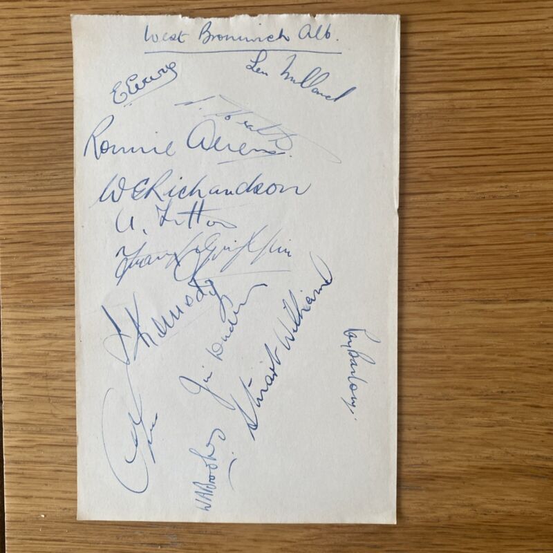 West Bromwich Albion WBA Autographs 1953-55 + 1931 FA Cup Final for sale on Ebay