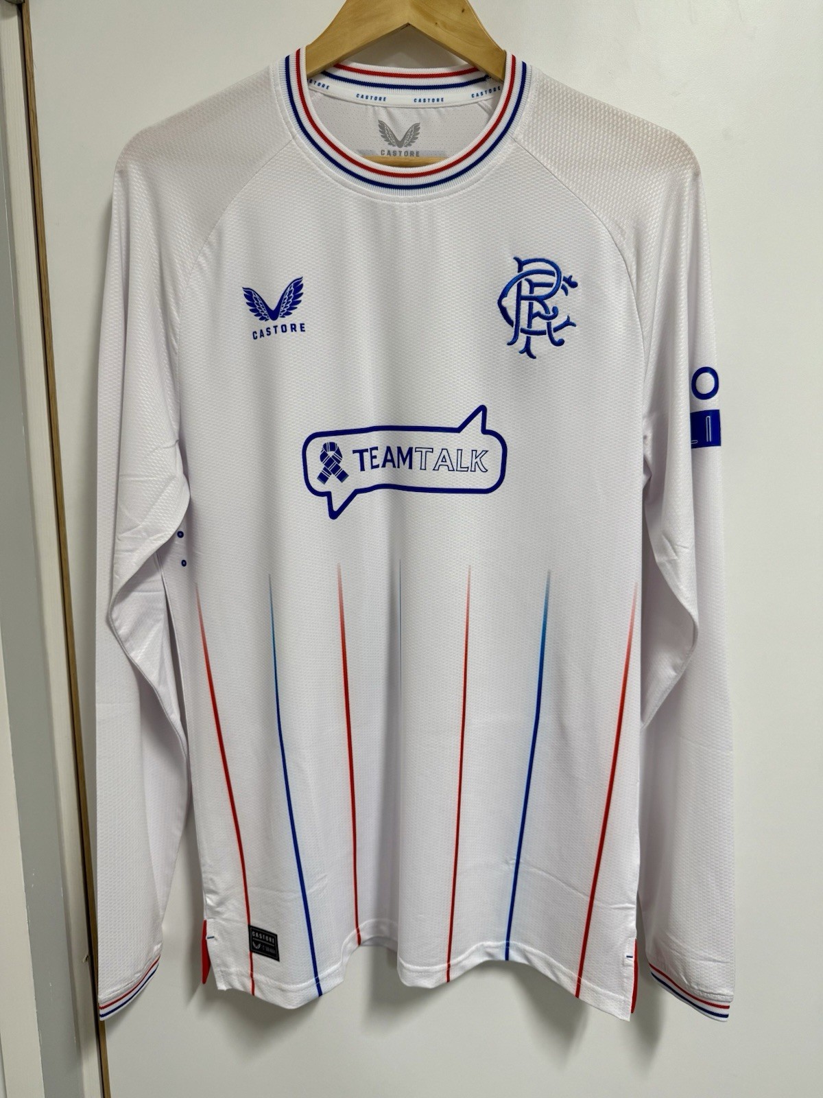 Rangers 23/24 Away Pro Team Talk Shirt Lundstram 4 for sale on Ebay