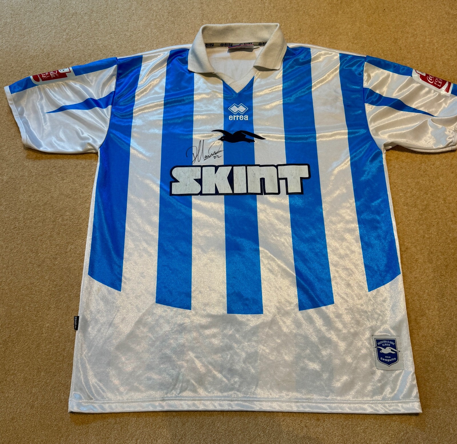 Brighton Hove Albion football shirt 2004 matchworn top Errea soccer jersey for sale on Ebay