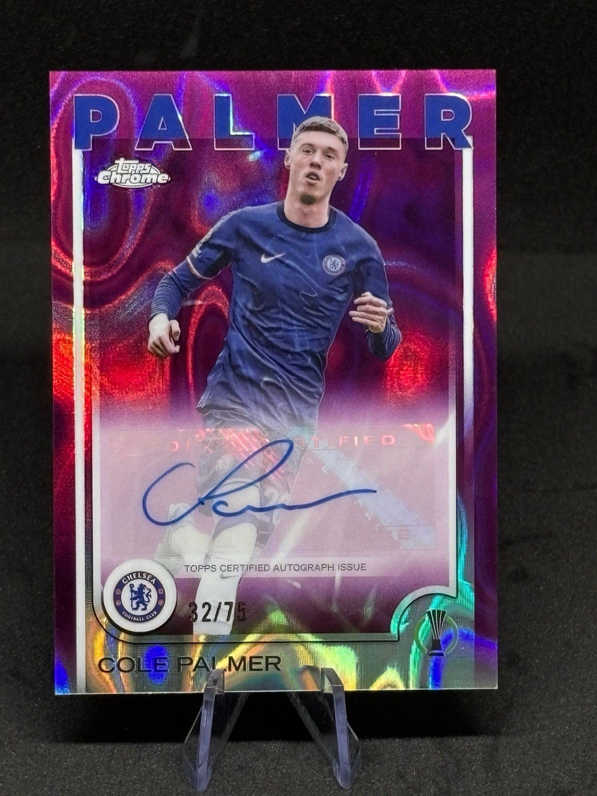2024/25 Topps Chrome UCC Auto Cole Palmer Chelsea FC Magenta 32/75 #CA-CP for sale on Ebay