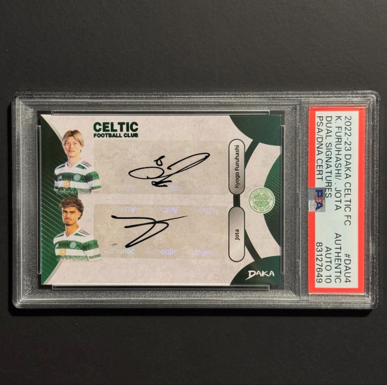 2022/23 Daka Celtic FC Kyogo Furuhashi + Jota /24 Dual PSA Authentic Auto  for sale on Ebay