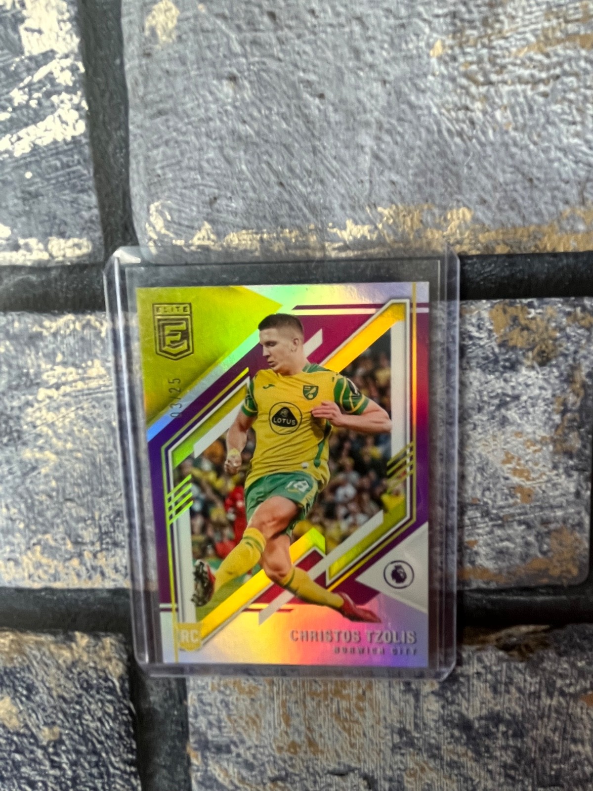 PANINI DONRUSS ELITE-EPL-21/22-Christos Tzolis Rookie-NORWICH /25 for sale on Ebay
