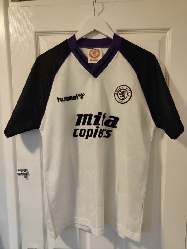 Aston Villa Away Shirt 1989-90 Hummel Mita Copiers Shirt Size L Adults for sale on Ebay