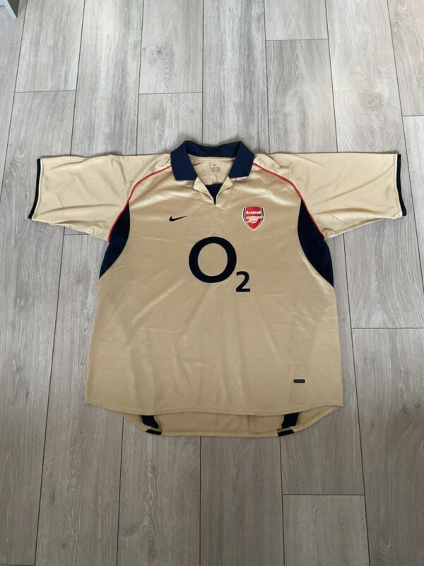 Ultra Rare Arsenal 2002-3 Gold O2 Shirt + Extras! XL Excellent Condition for sale on Ebay