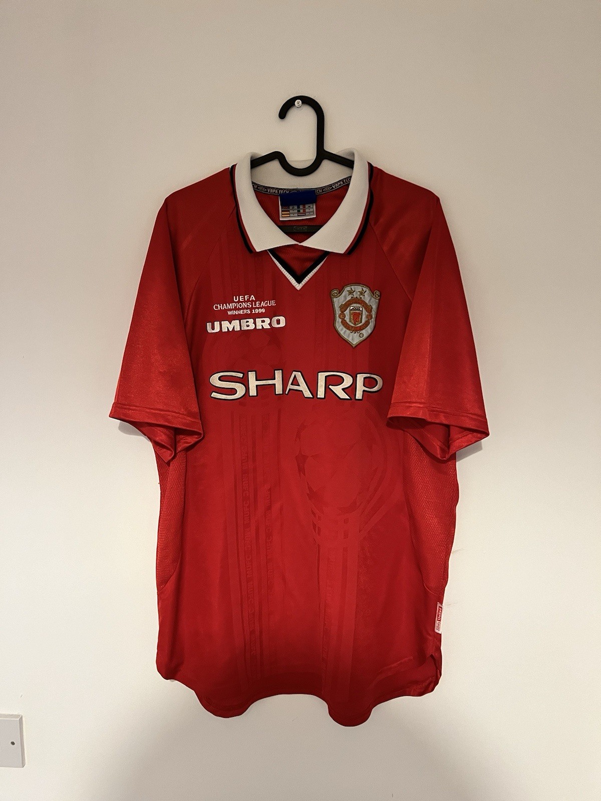 Manchester United 1999 Champions League Winners Home Football Shirt, Large for sale on Ebay